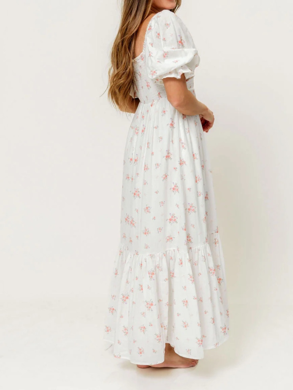 Worth Collective cotton maxi dress with small floral